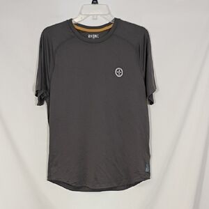 RHONE Atmosphere Men's Short Sleeve Crew Tee in Charcoal Size Large